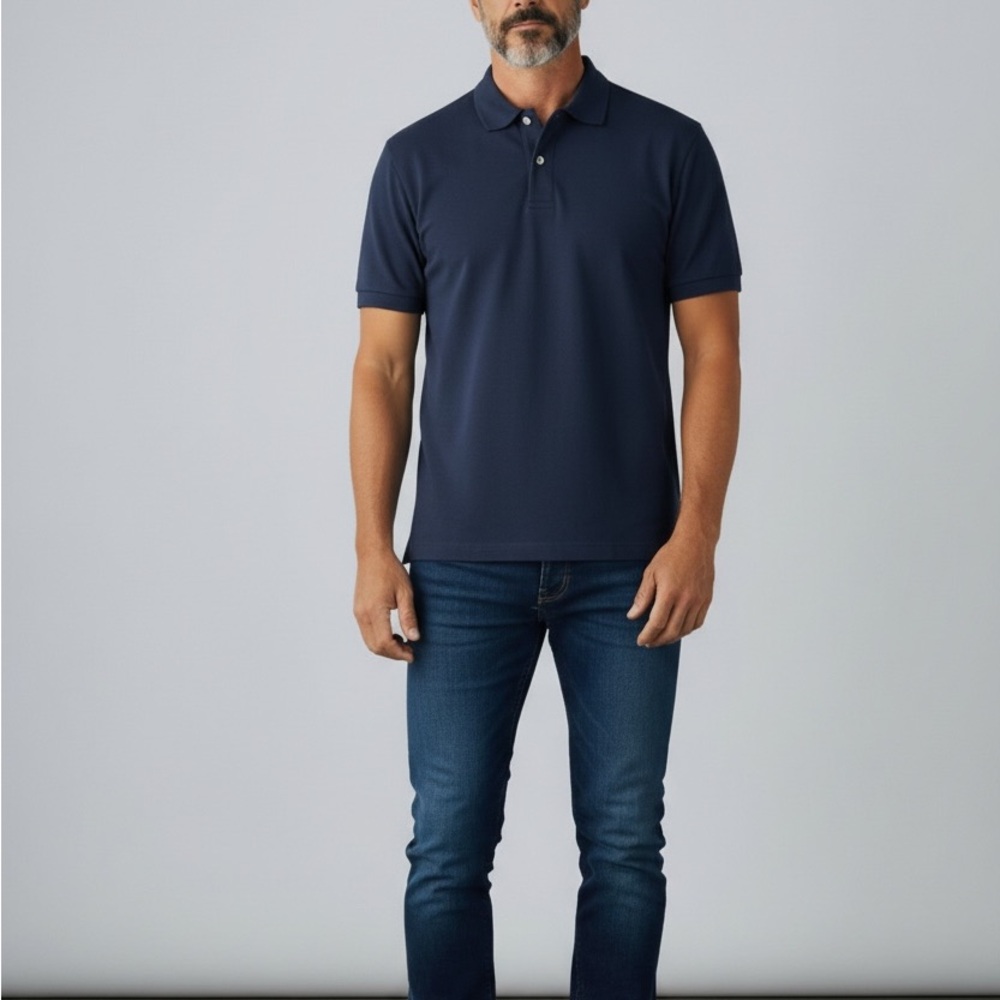 L.L. Bean Men's Navy Short-Sleeve Polo Size Xl